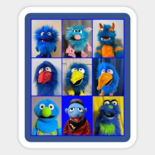 Blue Puppets Sticker